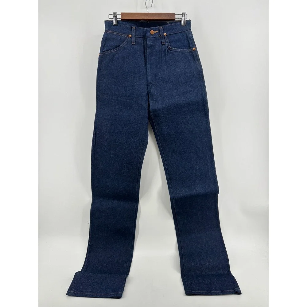 Wrangler 13MWZ Straight Leg Jeans Mens Blue Cowboy Cut 30x38 Vintage NWT Irreg
